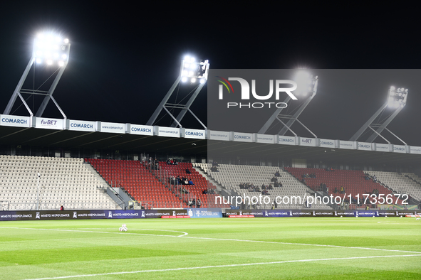 A view ahead of Puszcza Niepolomice - Lech Poznan match of the Ekstraklasa Polish Football League, at Cracovia Stadium in Krakow, Poland on...