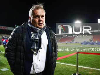 Coach Tomasz Tulacz of Puszcza Niepolomice during Puszcza Niepolomice - Lech Poznan match of the Ekstraklasa Polish Football League, at Crac...