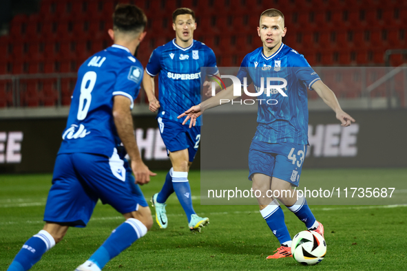 Radoslaw Murawski and Antoni Kozubal of Lech Poznan during Puszcza Niepolomice - Lech Poznan match of the Ekstraklasa Polish Football League...