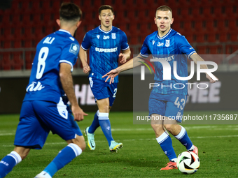 Radoslaw Murawski and Antoni Kozubal of Lech Poznan during Puszcza Niepolomice - Lech Poznan match of the Ekstraklasa Polish Football League...