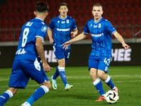 Radoslaw Murawski and Antoni Kozubal of Lech Poznan during Puszcza Niepolomice - Lech Poznan match of the Ekstraklasa Polish Football League...