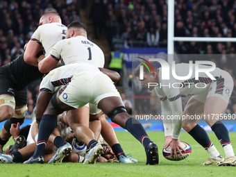 England's Ben Spencer (Bath Rugby) is in action during the Autumn Nations Series International Rugby match between England and New Zealand a...