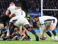 England's Ben Spencer (Bath Rugby) is in action during the Autumn Nations Series International Rugby match between England and New Zealand a...