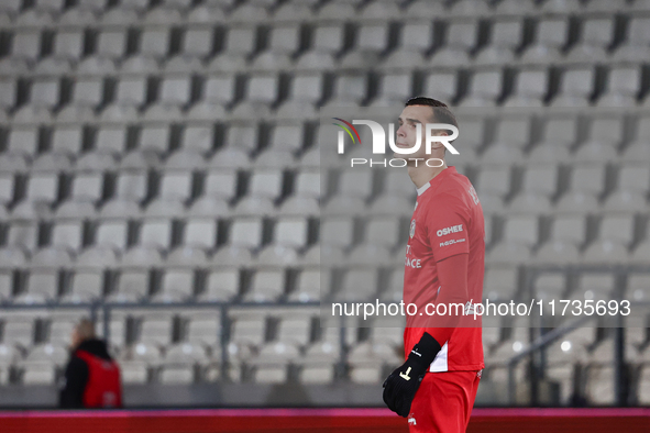 Kewin Komar of Puszcza Niepolomice during Puszcza Niepolomice - Lech Poznan match of the Ekstraklasa Polish Football League, at Cracovia Sta...