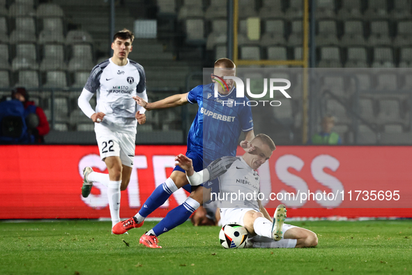 Antoni Kozubal of Lech Poznan during Puszcza Niepolomice - Lech Poznan match of the Ekstraklasa Polish Football League, at Cracovia Stadium...