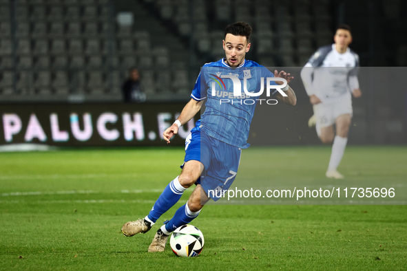 Afonso Sousa of Lech Poznan during Puszcza Niepolomice - Lech Poznan match of the Ekstraklasa Polish Football League, at Cracovia Stadium in...