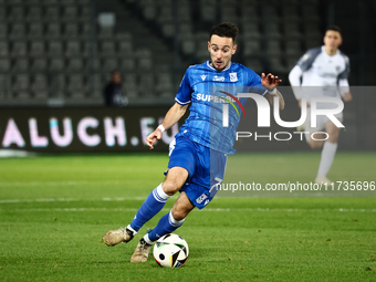 Afonso Sousa of Lech Poznan during Puszcza Niepolomice - Lech Poznan match of the Ekstraklasa Polish Football League, at Cracovia Stadium in...