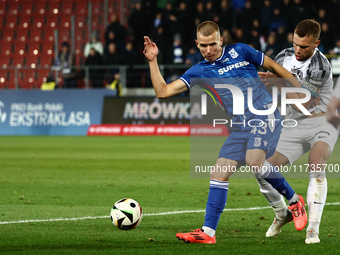 Antoni Kozubal of Lech Poznan during Puszcza Niepolomice - Lech Poznan match of the Ekstraklasa Polish Football League, at Cracovia Stadium...