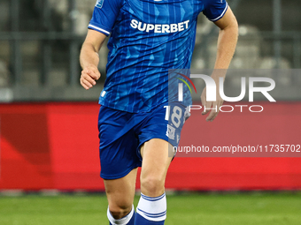 Bartosz Salamon of Lech Poznan during Puszcza Niepolomice - Lech Poznan match of the Ekstraklasa Polish Football League, at Cracovia Stadium...