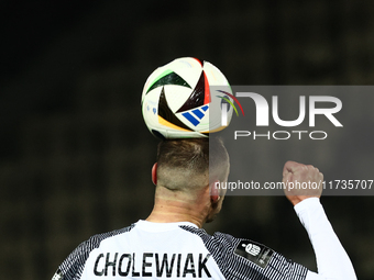 Mateusz Cholewiak of Puszcza Niepolomice during Puszcza Niepolomice - Lech Poznan match of the Ekstraklasa Polish Football League, at Cracov...