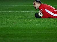 Kewin Komar of Puszcza Niepolomice during Puszcza Niepolomice - Lech Poznan match of the Ekstraklasa Polish Football League, at Cracovia Sta...