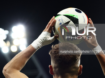 Joel Pereira of Lech Poznan throws the ball out of bounds during Puszcza Niepolomice - Lech Poznan match of the Ekstraklasa Polish Football...