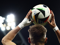 Joel Pereira of Lech Poznan throws the ball out of bounds during Puszcza Niepolomice - Lech Poznan match of the Ekstraklasa Polish Football...