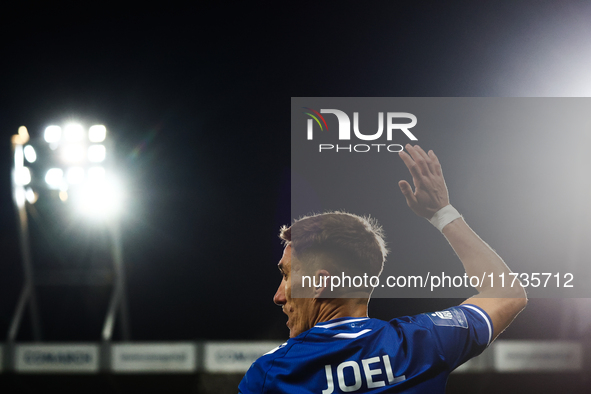 Joel Pereira of Lech Poznan during Puszcza Niepolomice - Lech Poznan match of the Ekstraklasa Polish Football League, at Cracovia Stadium in...