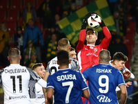 Kewin Komar of Puszcza Niepolomice during Puszcza Niepolomice - Lech Poznan match of the Ekstraklasa Polish Football League, at Cracovia Sta...