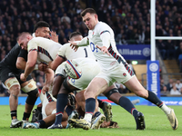 England's Ben Spencer (Bath Rugby) is in action during the Autumn Nations Series International Rugby match between England and New Zealand a...