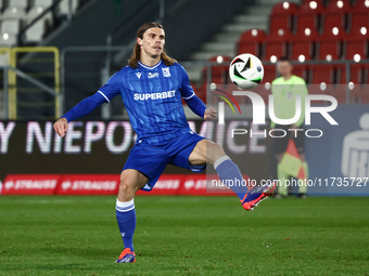 Elias Andersson of Lech Poznan during Puszcza Niepolomice - Lech Poznan match of the Ekstraklasa Polish Football League, at Cracovia Stadium...