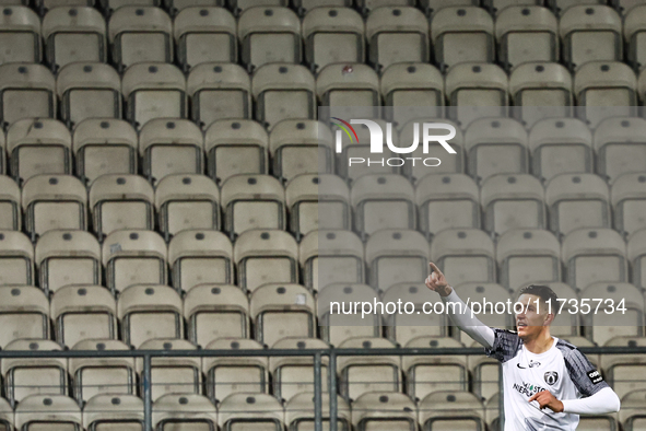 Michalis Kosidis of Puszcza Niepolomice celebrates the goal during Puszcza Niepolomice - Lech Poznan match of the Ekstraklasa Polish Footbal...