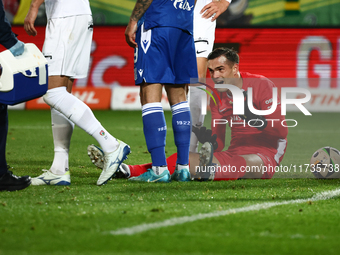 Kewin Komar of Puszcza Niepolomice during Puszcza Niepolomice - Lech Poznan match of the Ekstraklasa Polish Football League, at Cracovia Sta...