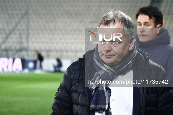 Coach Tomasz Tulacz of Puszcza Niepolomice during Puszcza Niepolomice - Lech Poznan match of the Ekstraklasa Polish Football League, at Crac...