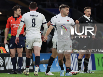 England's Harry Randall (Bristol Bears) is in action during the Autumn Nations Series International Rugby match between England and New Zeal...