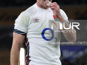 England's George Ford (Sale Sharks) is in action during the Autumn Nations Series International Rugby match between England and New Zealand...