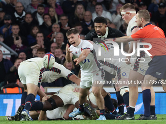 England's Harry Randall (Bristol Bears) is in action during the Autumn Nations Series International Rugby match between England and New Zeal...