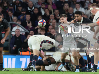 England's Harry Randall (Bristol Bears) is in action during the Autumn Nations Series International Rugby match between England and New Zeal...