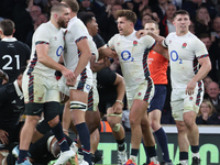 England's Henry Slade (Exeter Chiefs) (MIDDLE) participates in the Autumn Nations Series International Rugby match between England and New Z...