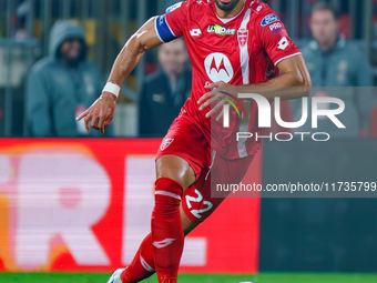 Pablo Mari participates in the match between AC Monza and AC Milan, Serie A, at U-Power Stadium in Monza, Italy, on November 2, 2024. (