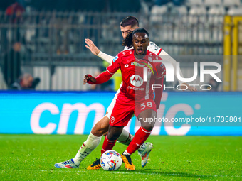 Warren Bondo participates in the match between AC Monza and AC Milan, Serie A, at U-Power Stadium in Monza, Italy, on November 2, 2024. (