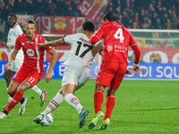 Noah Okafor participates in the match between AC Monza and AC Milan, Serie A, at U-Power Stadium in Monza, Italy, on November 2, 2024. (