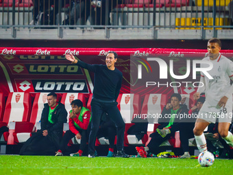 Alessandro Nesta, head coach of AC Monza, is present during the match between AC Monza and AC Milan in Serie A at U-Power Stadium in Monza,...