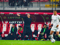 Alessandro Nesta, head coach of AC Monza, is present during the match between AC Monza and AC Milan in Serie A at U-Power Stadium in Monza,...