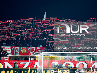 An AC Monza supporter of Curva Davide Pieri attends the AC Monza vs AC Milan Serie A match at U-Power Stadium in Monza, Italy, on November 2...