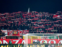 An AC Monza supporter of Curva Davide Pieri attends the AC Monza vs AC Milan Serie A match at U-Power Stadium in Monza, Italy, on November 2...