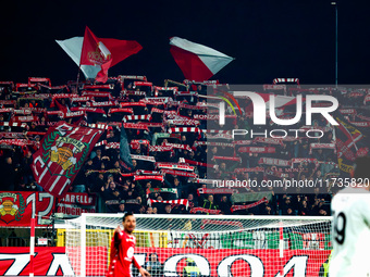 An AC Monza supporter of Curva Davide Pieri attends the AC Monza vs AC Milan Serie A match at U-Power Stadium in Monza, Italy, on November 2...