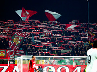 An AC Monza supporter of Curva Davide Pieri attends the AC Monza vs AC Milan Serie A match at U-Power Stadium in Monza, Italy, on November 2...