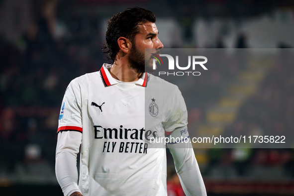 Theo Hernandez during AC Monza vs AC Milan, Serie A, at U-Power Stadium in Monza, Italy, on November 2, 2024. 