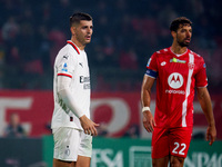 Alvaro Morata participates in the match between AC Monza and AC Milan, Serie A, at U-Power Stadium in Monza, Italy, on November 2, 2024. (