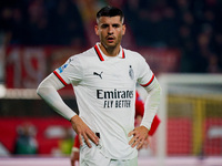 Alvaro Morata participates in the match between AC Monza and AC Milan, Serie A, at U-Power Stadium in Monza, Italy, on November 2, 2024. (