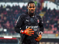 Mike Maignan participates in the match between AC Monza and AC Milan, Serie A, at U-Power Stadium in Monza, Italy, on November 2, 2024. (