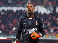 Mike Maignan participates in the match between AC Monza and AC Milan, Serie A, at U-Power Stadium in Monza, Italy, on November 2, 2024. (