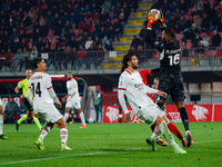 Mike Maignan participates in the match between AC Monza and AC Milan, Serie A, at U-Power Stadium in Monza, Italy, on November 2, 2024. (