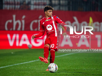 Samuele Vignato participates in the match between AC Monza and AC Milan, Serie A, at U-Power Stadium in Monza, Italy, on November 2, 2024. (