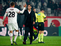 Paulo Fonseca is the head coach of AC Milan during the match between AC Monza and AC Milan in Serie A at U-Power Stadium in Monza, Italy, on...