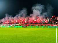 An AC Monza supporter of Curva Davide Pieri attends the AC Monza vs AC Milan Serie A match at U-Power Stadium in Monza, Italy, on November 2...