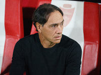 Alessandro Nesta, head coach of AC Monza, is present during the match between AC Monza and AC Milan in Serie A at U-Power Stadium in Monza,...