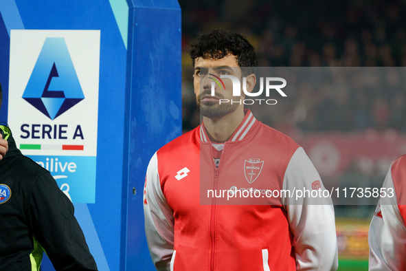 Pablo Mari participates in the match between AC Monza and AC Milan, Serie A, at U-Power Stadium in Monza, Italy, on November 2, 2024. 