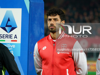 Pablo Mari participates in the match between AC Monza and AC Milan, Serie A, at U-Power Stadium in Monza, Italy, on November 2, 2024. (